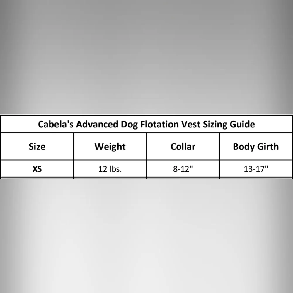 Cabelas Dog Life Jacket, Yellow and Black